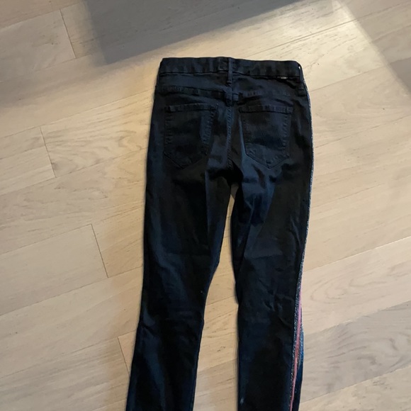 Mother Striped Skinny Jean - Frayed Ankle - Picture 6 of 6